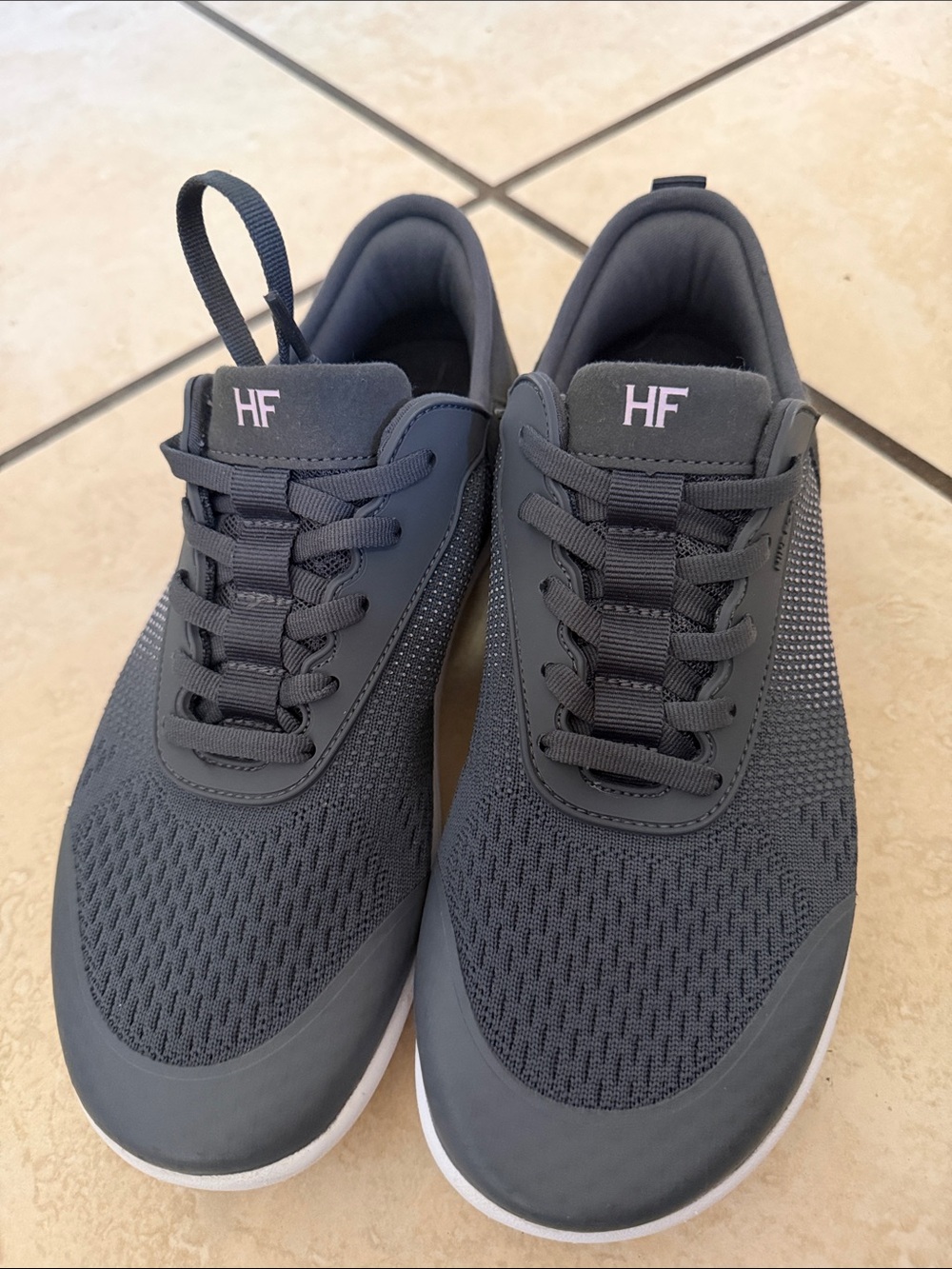 HF Women's Gray Knit Sneakers - Lightweight Comfort